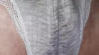 Wet Swollen Panty Covered Pussy