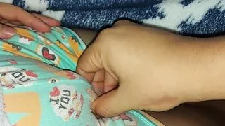 Indian STEPSISTER touching her pussy under the covers