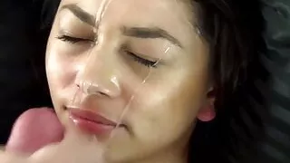 Lying on her back facial 93