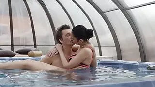 OLD4K. Enticing brunette seduced by GFs old dad inside