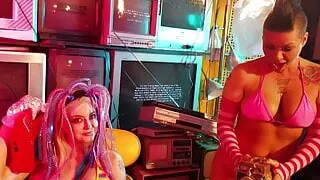 Surreal lesbian sex with Jezebelle and Leya