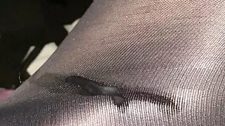 Sissy hands free orgasm in pantyhose