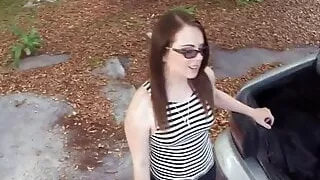 Petite pawnshop spex babe fucked before facial