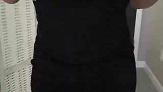 Skinny milf with gigantic boobs