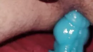 Sitting on my bad dragon nova knot