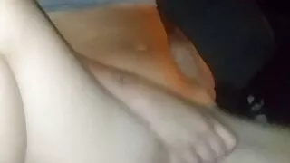 Freak white chick masturbates