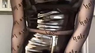 Leather Shiny Latex Pvc Vinyl Rubber Leggings Pants