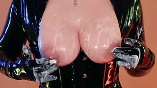 Rubber Fetish Latex Catsuit Arya Grander High Quality Video.