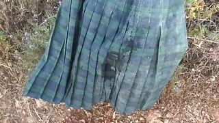 piss on green tartan skirt 3