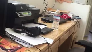 Coworker gives risky blowjob in boss’ office, swallows my cum