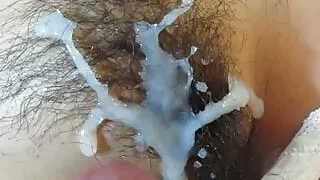Hairy Pussy Cumshot