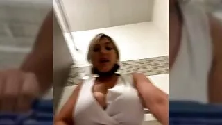 Sexy Blonde Films herself Peeing in Grocery Store