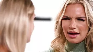 Busty stepmom gets a lapdance from stepdaughter and facesits