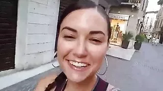 Sasha Grey getting recognised-Lovely brunette