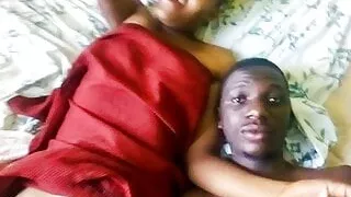 Home alone African girl self shot video