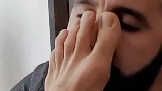 My neighbor at my feet