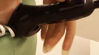 Jerking in LATEX at the public toilet