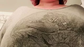 Perfect huge boob drop and nipple pinch