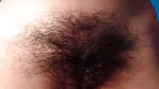 Mexican shows her hairy pussy