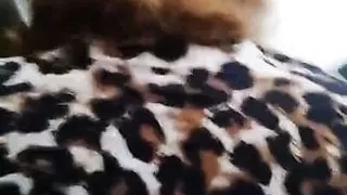 Mother-in-law on all fours in the morning