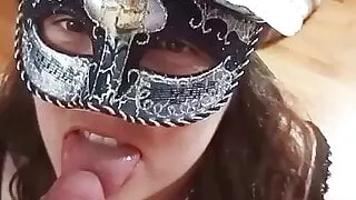 Kinky Maid Blowjob and sexy dance with striptease