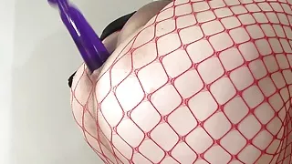 25cm dildo deep inserted in anal -3-