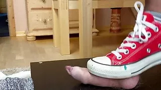 Ball crush with red Converse Chucks