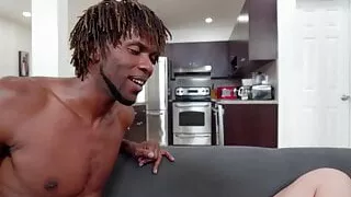 Black Mamba cum on fake tits!