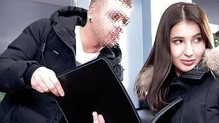 DEBT4k. Guy pulls hard cock out of pants to punish