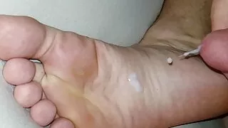 sole cumshot compilation barefoot