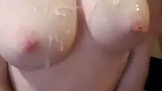 Proud of glazed breasts