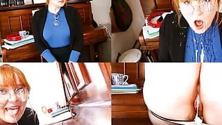 SCHOOL BULLY COVERS PRUDE TEACHER IN SPUNK - Shannon Heels