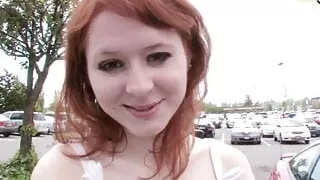 British redhead teen with small tits tries porn