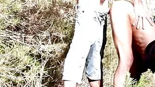 Amateur public sex in the forest. Outdoor, Flexible Girl