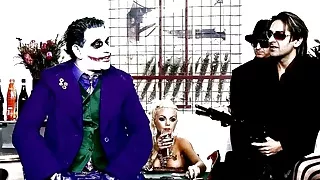 The Joker Porn Parody Group Sex with 4 perfect Teen Girls
