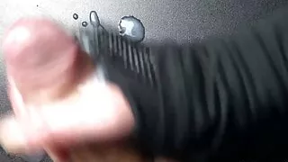 Slut + 18 Gives A Handjob To A Big Cock