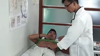 Asian amateur breeded by doctor after exam
