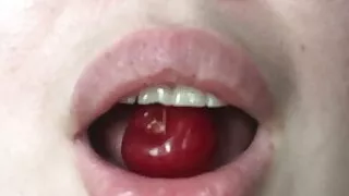 Biting the cherry