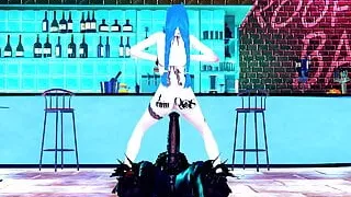 Jinx riding demon's big cock