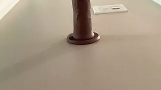 Dildo banging ass through hot sexy panties