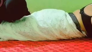 Busty Indian Wife Seducing In White Saree!
