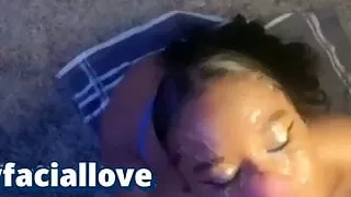 Facial on black face