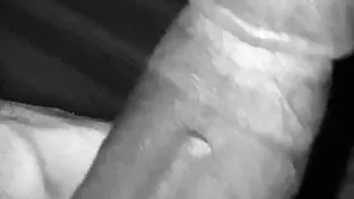 Playing around with my fat black cock