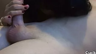 I feel like licking my husband’s friend's cum