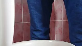 takeing a piss with my bollocks out