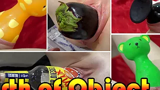 Compilation of birthing objects. Forward and reverse video.