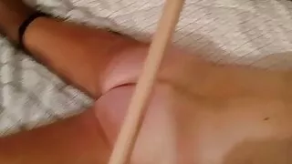 Very Skinny Granny wants her legs Caned to feel alive