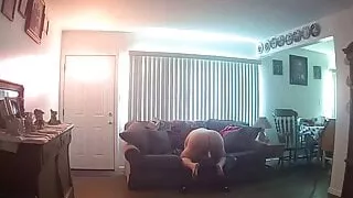 Mom playing for me on the couch