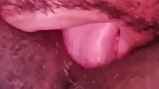 Sucking pussy tongue fucking her ass close up