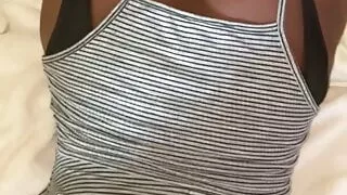 No panties gets her stuffed with cock